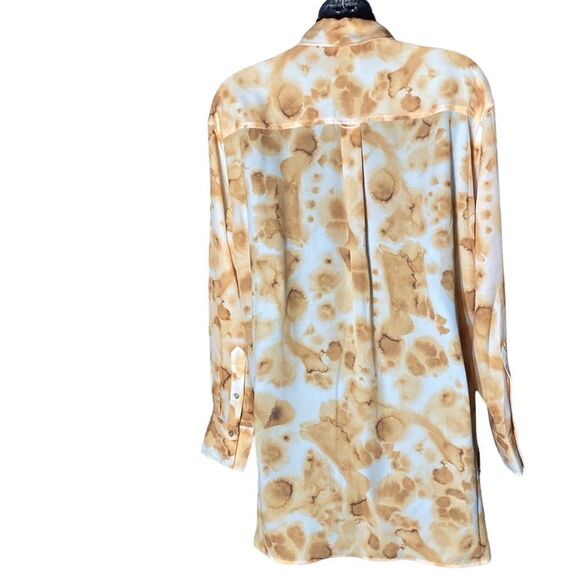 Aritzia Wilfred free Brinkley button up top small yellow white - Picture 8 of 8